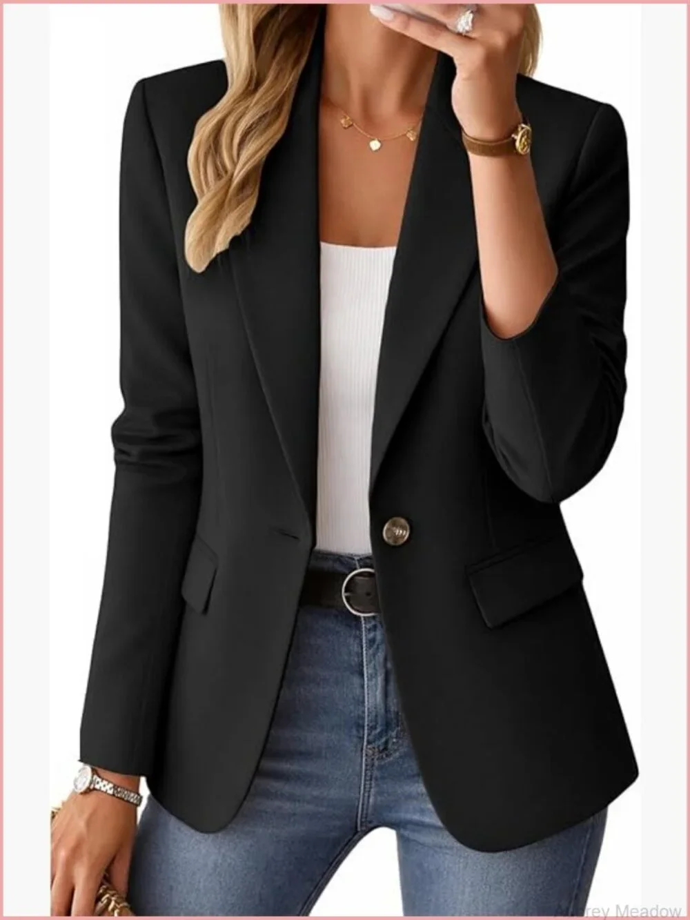 Fully Lined Lightweight Casual Blazer with Pockets